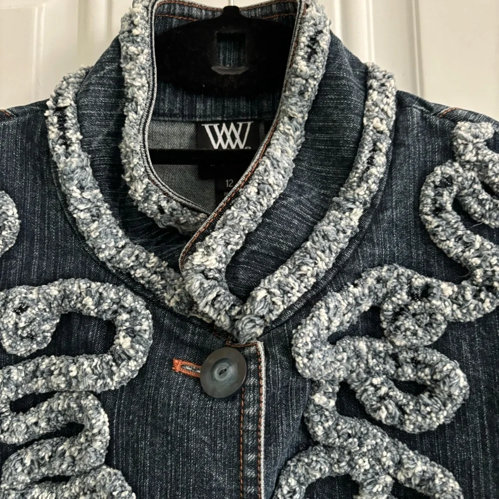 Vintage Worth Denim Jacket, Size 12 - Picture 3 of 11